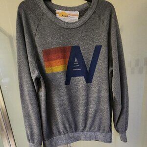 Aviator Nation Classic Front Logo Gray Sweatshirt SIZE L